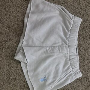 PacSun White and Blue Athletic Shorts with Elastic Waistband